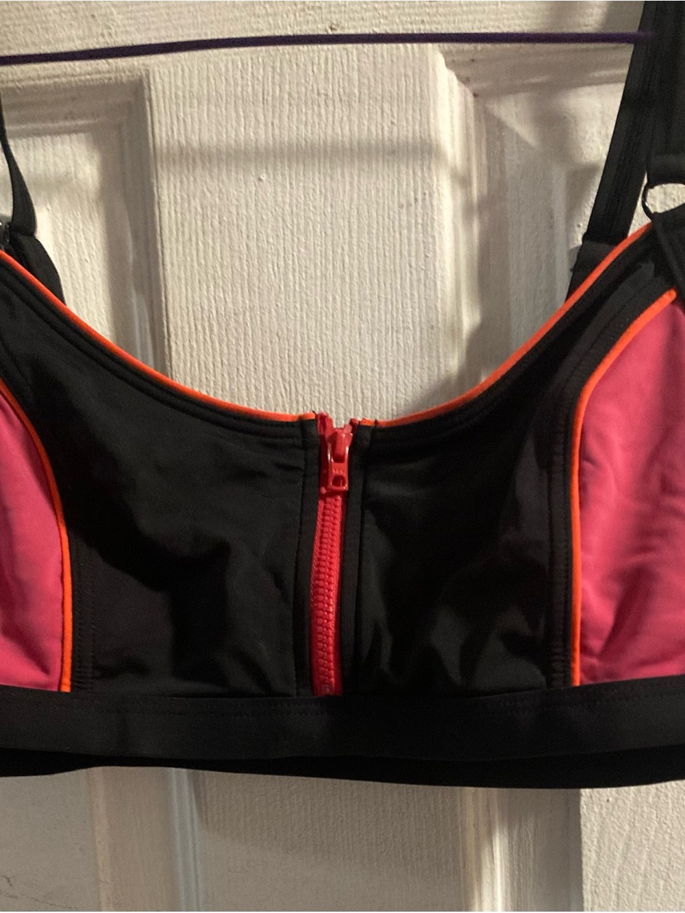 Lole Women's Black & Pink Tank Top with Orange Trim